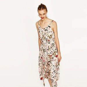 ZARA | floral jumpsuit